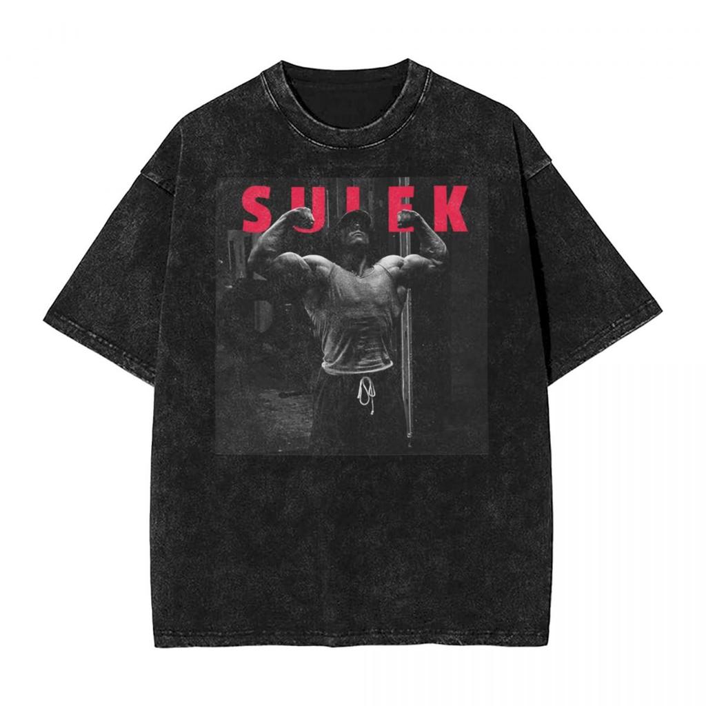 Washed T Shirts Sam Sulek Inspiration Hip Hop Novelty T-Shirt Harajuku Streetwear Graphic Printed Tops Tees for Men Women