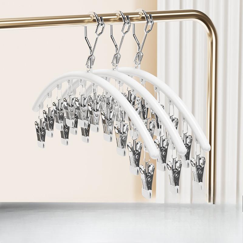 Дугообразная клипса для носков из нержавеющей стали, бытовая, противоскользящая и ветрозащитная, для хранения в шкафу, сушилка для одежды