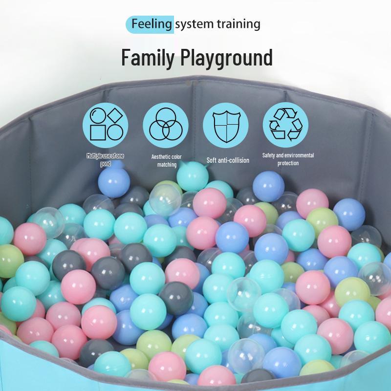 Ocean Ball Pit: Children's Foldable Indoor Playpen with Colorful Balls