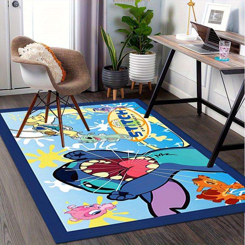 1pcStitch Experiment Office Rug, Under Chair Carpet, Gift for, Home Decor, Cartoon Themed Floor Mat, Vibrant Colors, Soft and Plush