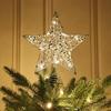 Glitter LED Christmas Tree Topper Star Gold/Silver Xmas Tree Ornaments  Shopping Mall
