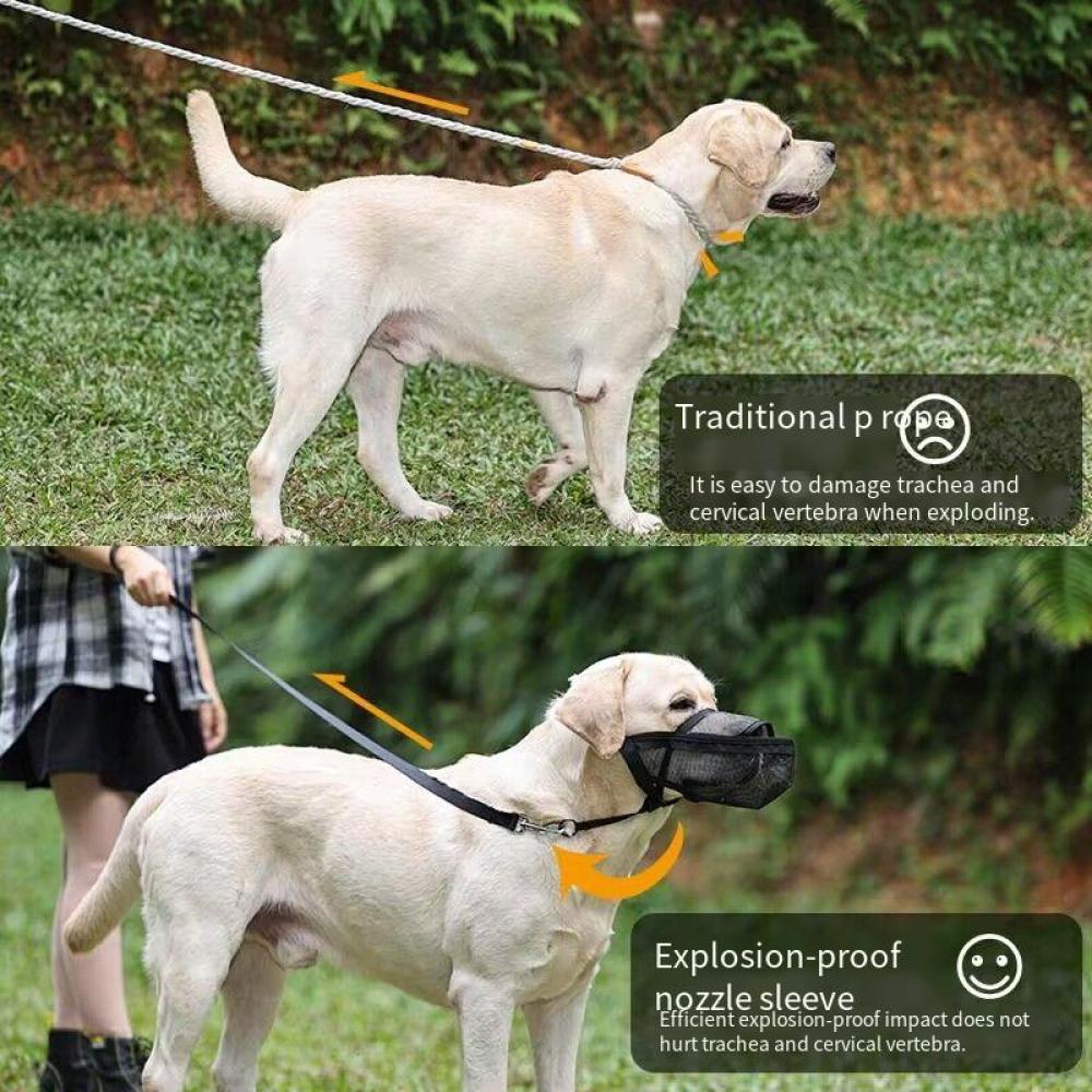 Взрывозащищенный намордник для собаки с ударом, намордник для собаки с защитой от укусов, с защитой от лая и с защитой от жевания 