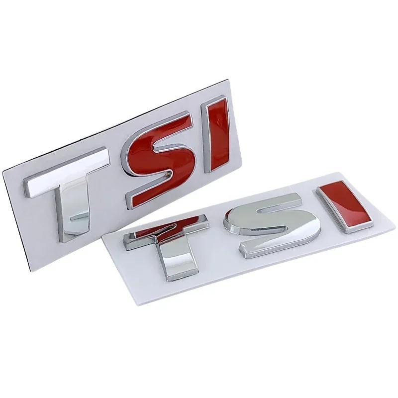 Metal TSI Car Body Side Emblem Rear Trunk Badge Sticker for Volkswagen VW Touareg Tiguan Polo Vento Golf Passat Jetta Sagitar