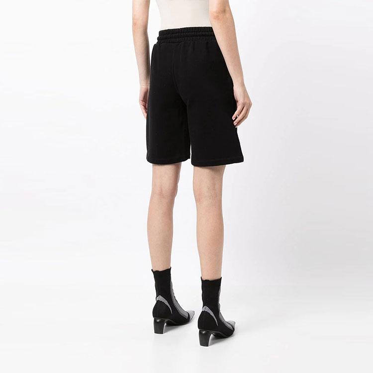 Off-White Спортивные шорты с принтом логотипа, свободный крой, женские шорты, черные, OWCI001F21JER00110011001