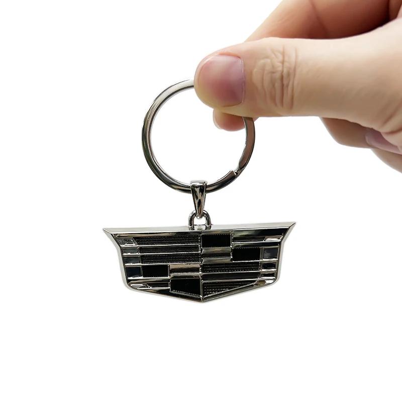 Leather Alloy Car Logo Keychain Key Ring Holder Pendant for Cadillac ATS BLS CT4 CT5 CTS Escalade SLS SRX XT5 XT6 XTS Accessorry