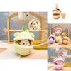 Soft And Cuddly Plush Cartoon Puppy Bakery Surprise Pudding Keychain For Headphone Organizers