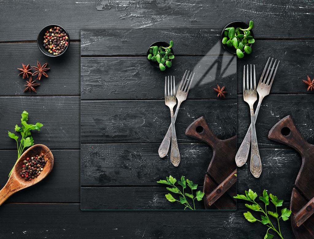 GLASS CUTTING BOARD 45x52 Wood