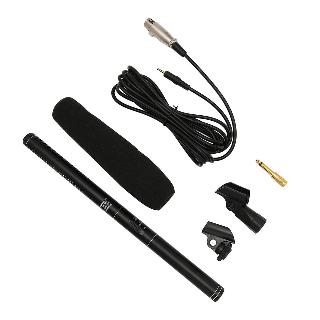 Wired Interview Microphone Aluminium Alloy Professional Noise Reduction Handheld Report Microphone