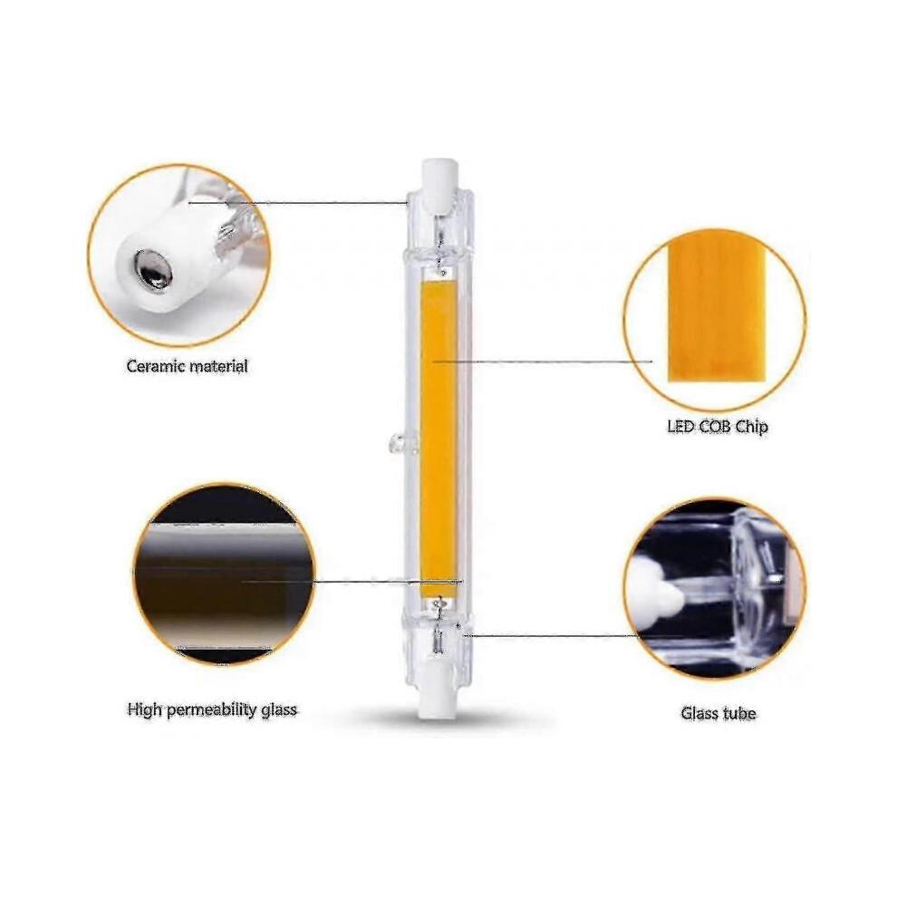 R7s Led Bulb 118mm 30w Dimmable, Warm White 3000k 3000lm Linear Replace J118 300w Halogen Lamp