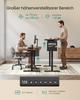 SONGMICS LSD136K01 Height-Adjustable Electric Desk, 70 x 160 x 72–120 cm, Memory Function with 4 Heights, for Home Office, Study, Vintage Brown