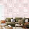 Wallpaper with small Christmas patterns in white and coral for the living room and bedroom 50x1000