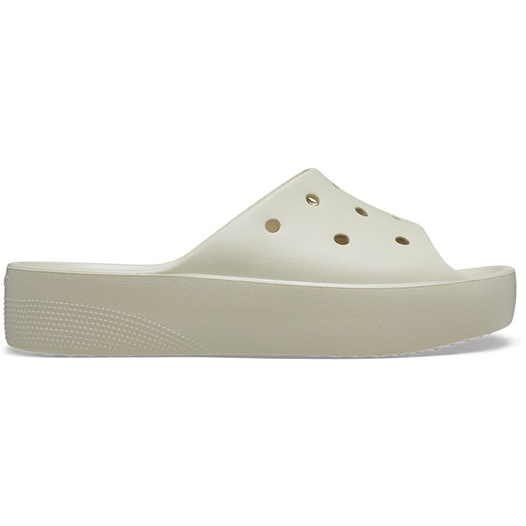 Crocs Женские кроссовки Classic Platform Slide Bone кремового цвета 208180-2Y2