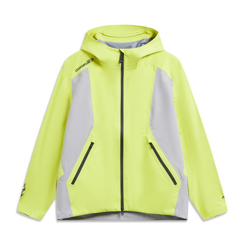 Li Ning Outdoor CF Водонепроницаемая ветровка Унисекс куртка Желто-зеленая AEMW003-1