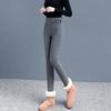 Зимние женские леггинсы, однотонные, теплые, утолщенные, из овечьей шерсти, с высокой талией, с флисом, поддерживающим ягодицы, с высокими эластичными брюками для ходьбы, с карманом
