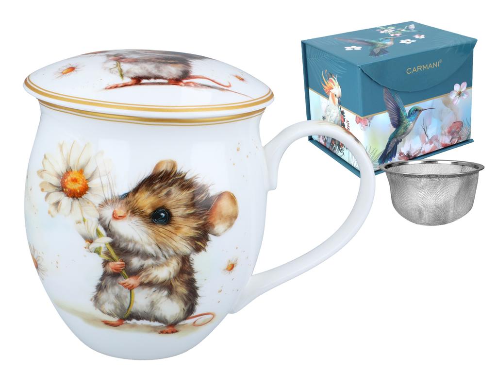 Kubek Porcelanowy Beczka Z Przykrywką Myszka W Ogrodzie Kawy Herbaty