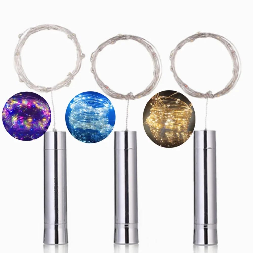 Светодиодный светильник для бутылки вина 1/2/3 м с пробкой, 10/20/30 светодиодов, гирлянда из медной проволоки, аккумулятор AA, звездный сказочный свет для декора свадебной вечеринки своими руками