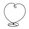 Black Heart-Shaped Iron Hanging Plant Glass Vase Terrarium Stand Holder