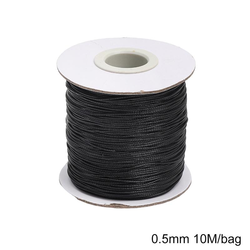 Многоцветный вощеный шнур для изготовления ожерелий и браслетов своими руками - 10 метров в пакете