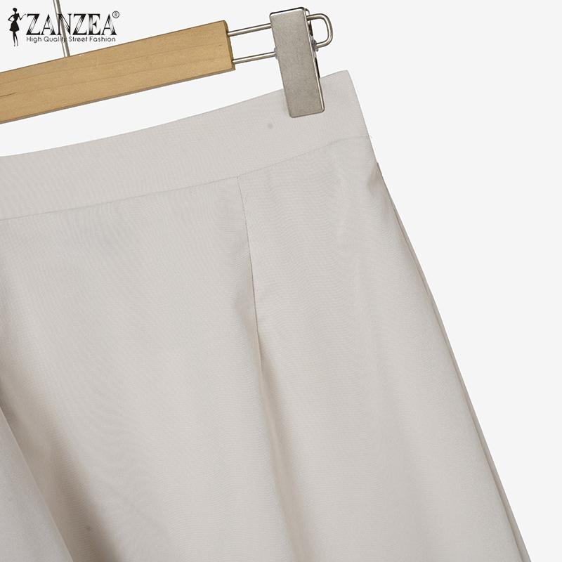 ZANZEA Women Long Sleeve Floral Blouse and Pants Casual Two Piece Suit Sets