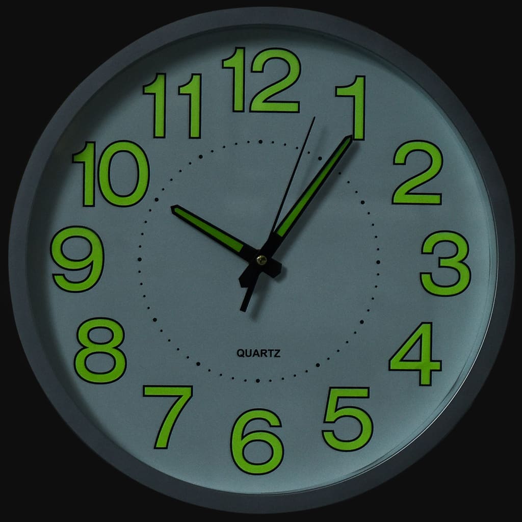 Glow in the Dark Wall Clock White 30 cm