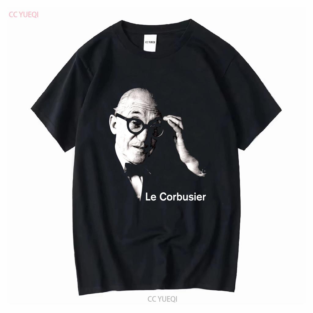 Le Corbusier Architect T Shirt Iconic Modernist Design Long Or Short Sleeves Vintage Washed Slightly Homme Designer Clothes