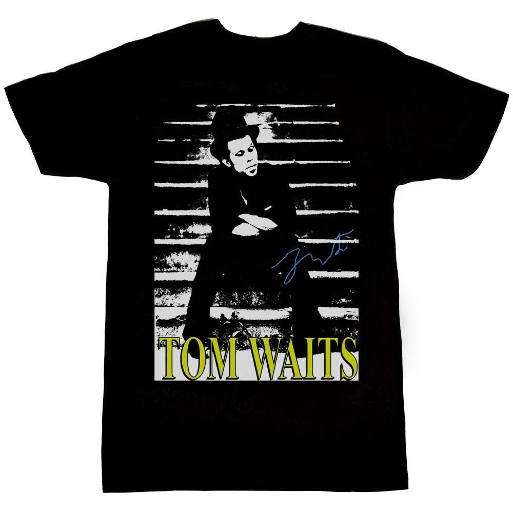 Vtg Tom Waits Gift For Fans Heavy Cotton Black All Size Unisex Shirt EN09
