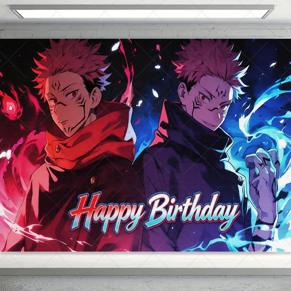 Jujutsu Kaisen Theme Backdrop Birthday Party Anime Character Gojo Satoru Decoration Background Photography Supplies Banner Props140