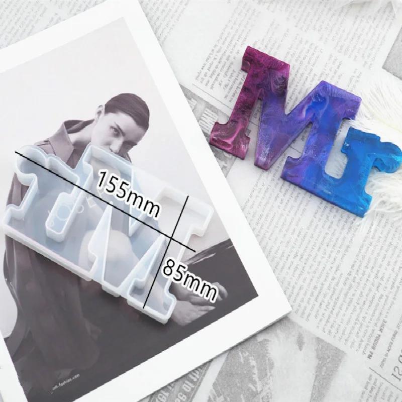 Украшения из смолы «сделай сам» с буквами английской комбинации слов «мистер и миссис». Силиконовое зеркало, большая клеевая форма