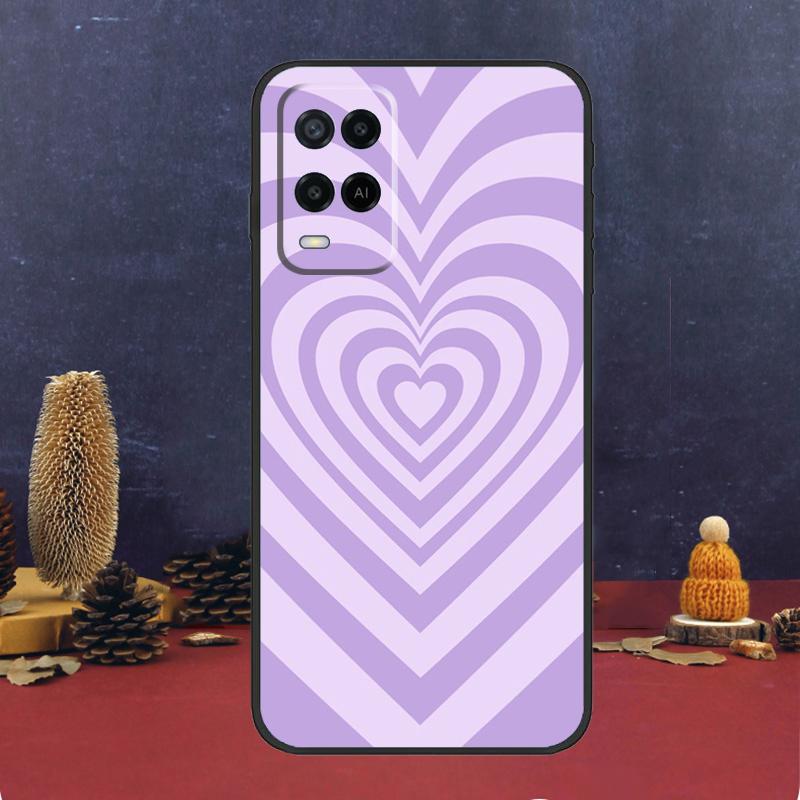 Цветной Чехол Сердце Круг Любовь Для OPPO A54 A74 A94 A98 A78 A79 A16 A76 A96 A5 A9 A17 A77 A15 A52 A72 A53 A57S