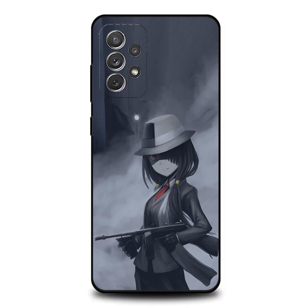 Чехол для телефона Tokisaki K-Kurumi для Samsung S25, S24, S21, S22, S23, S30, Ultra, S20, Plus, Fe, Lite, Note, 10, 9, 5G Черный