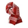 Женский вязаный шарф-снуд из смесовой шерсти с узором «снежинка» - Толстый теплый снуд для осени/зимы 2025