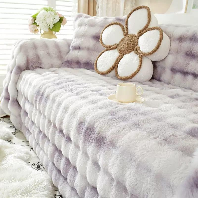 Чехол на диван, тканевое полотенце, зимний нескользящий чехол для дивана, защита от кошачьих царапин, зимнее теплое полотенце для дивана