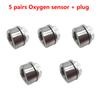 Universal 5 Pairs O2 Oxygen Sensor Pre-Curved Notched Weld Bung Nut M18 X 1.5mm + Zinc Plated Plug