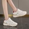 CRLAYDK 2024 Women's Walking Shoes Fashion Platform Chunky Sneakers Lace Up Casual Mesh Breathable Running Tennis for Ladies