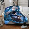 1pc Genshin Impact Lyney Lynette Blanket, Gift, for Men and Women, Soft Blanket, Good for Sofa Bed Couch Travel, Lightweight Flannel Blanket