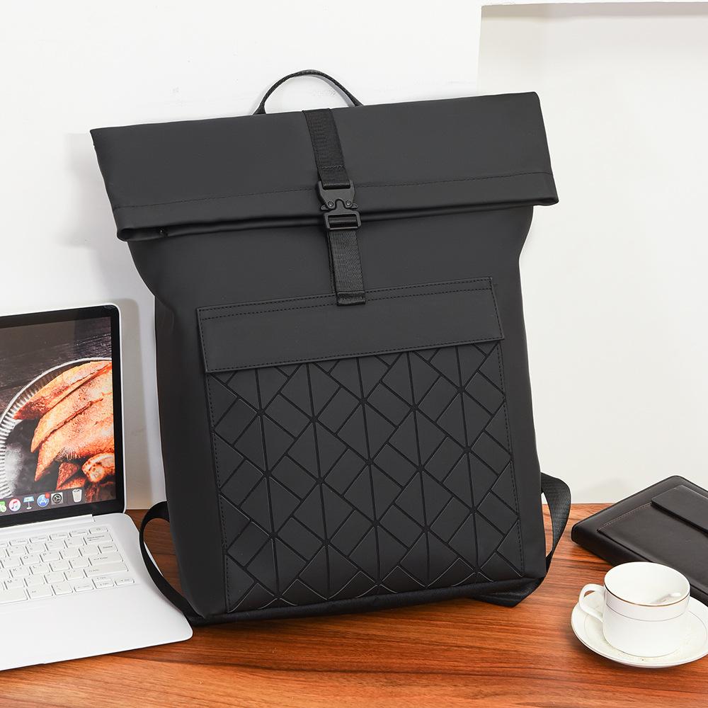 Backpack Men'S Large Capacity Travel Backpack Computer School Bag High School Junior High School Student Casual Leather Men'S Bag Tide