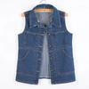 Middle Length Denim Vest Women Spring Autumn Slim Jeans Vest Jackets Female Casual Sleeveless Waistcoats Cowboy Coat Tops