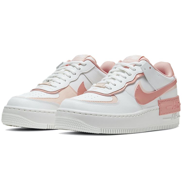 Nike Air Force 1 Shadow Washed Coral Women Sneakers White Summit-White Pink-Quartz CJ1641-101