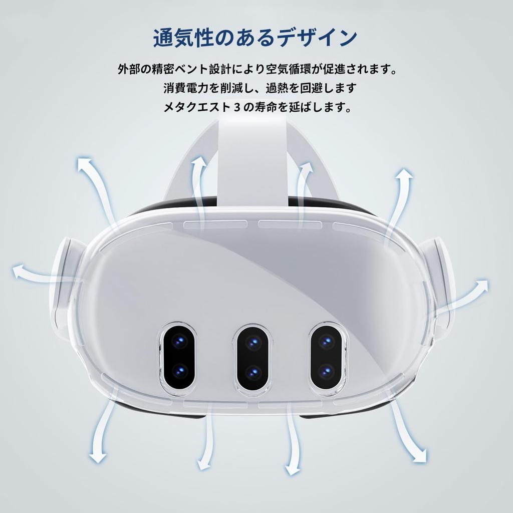 NOUKAJU Meta Quest 3 Helmet PC Light Leak VR Accessory for Meta Quest 3 [2023 NEW] Case/Cover Protector, Material, Prevention, Stain-Resistant,