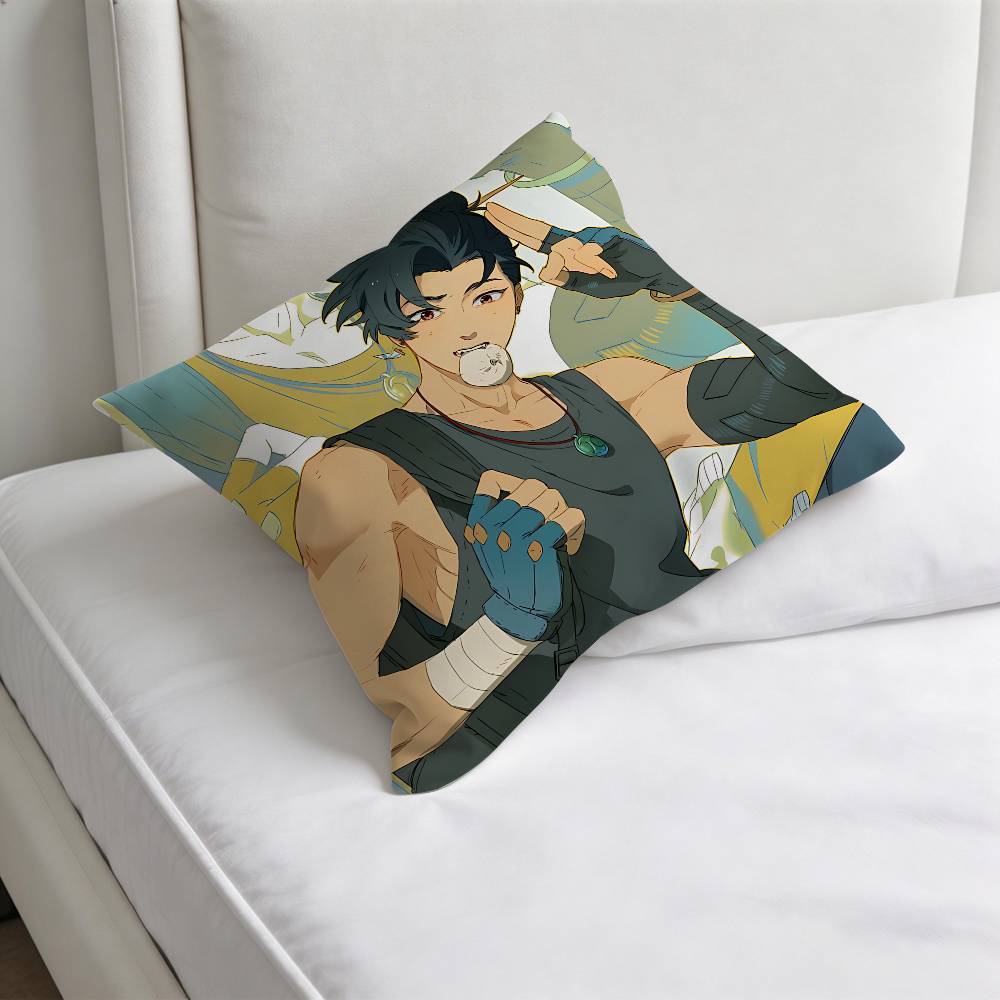 OOverwatch Wuyang Mizuki Square Pillow Cover Decorative Throw Pillow Case for Sofa Couch Bed Home Car Living Room Decoration