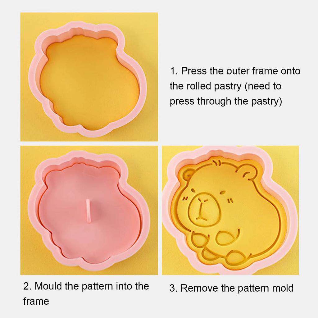 8 шт. Capybara Cookie Mold Biscuit Fondant Embosser Stamp для свадебных вечеринок Пластиковые принадлежности для украшения тортов и выпечки