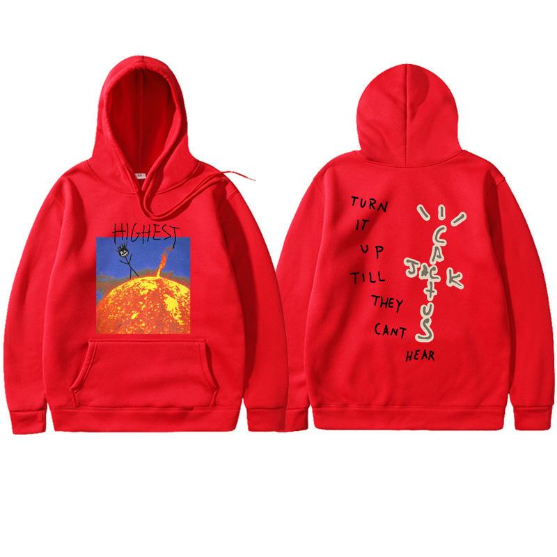 Travis Scott Hitr Sun Hoodie Flame Sun Peripheral Hoodie, Male Female