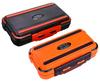 Heizi Fishing Case, Set of 2, Worm Case, Lure Case, Tackle Box, Storage, Tenya Case (Large, Black & Orange)