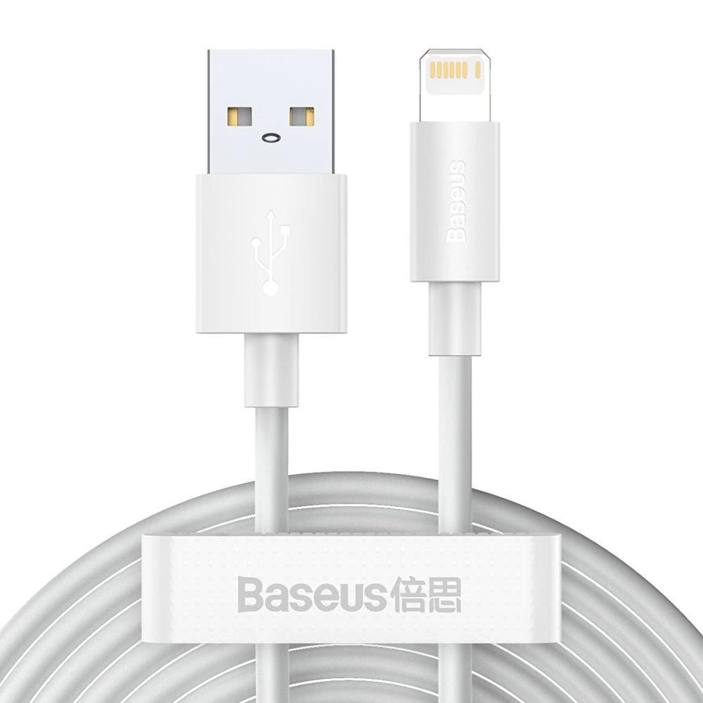 Кабели Baseus Lightning 2pk Fast Charge 1.5m White