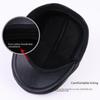 Men's Genuine Leather Duckbill Hat – Stylish, Warm, Thickened Cowhide Beret for Middle-Aged and Elderly (Autumn/Winter)