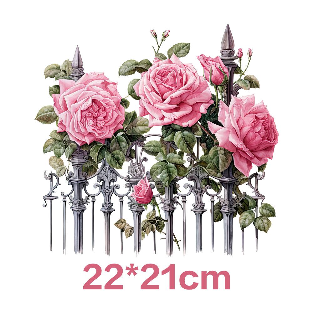 Цветочные термотрансферные наклейки Милый дизайн Готовые к приклеиванию Виниловые декали для термопереноса Аппликация для футболки Рюкзака Одежды