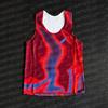 Wave Striped Running Vest, Breathable Mesh Sports Sleeveless Shirt, Gym Fitness Marathon Quick Drying Training Family Vest