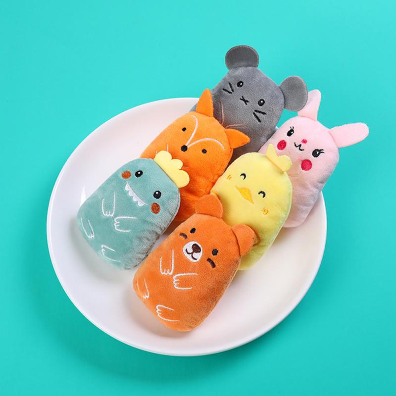 Игрушка Кошачья мята Мультяшная в форме животного Звуковая Устойчивая к царапинам Плюшевая Игрушка с ароматом кошачьей мяты