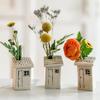 Ваза для цветов, настольное украшение, мини-смола, домашняя ваза для размножения, домашняя и уличная, настоящий держатель для сушеных цветов, цветочная композиция