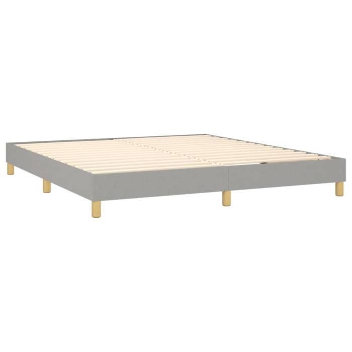 Maison Exclusive - Sommier à lattes de lit avec matelas Gris clair 180x200cm Tissu